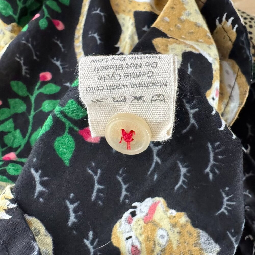 Printfresh Black Green Leopard Print Sleepshirt - Picture 9 of 9